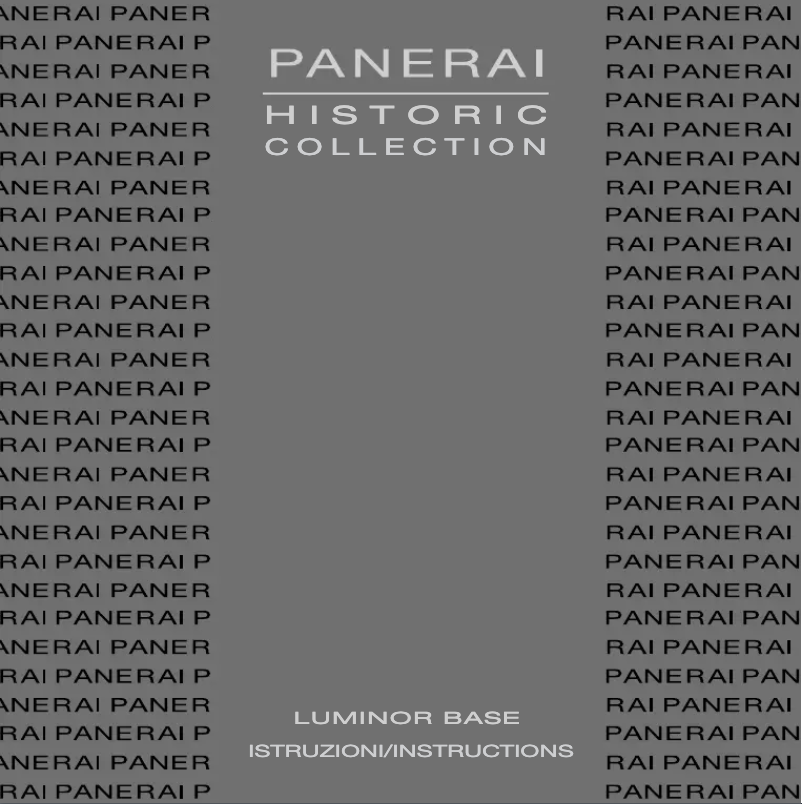 Page 1 de la notice Manuel utilisateur PANERAI Luminor Base Acciaio