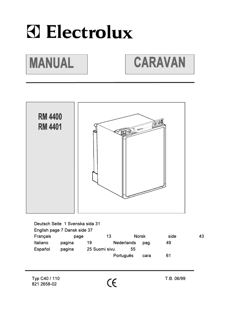 Image de la première page du manuel de l'appareil RM 4400