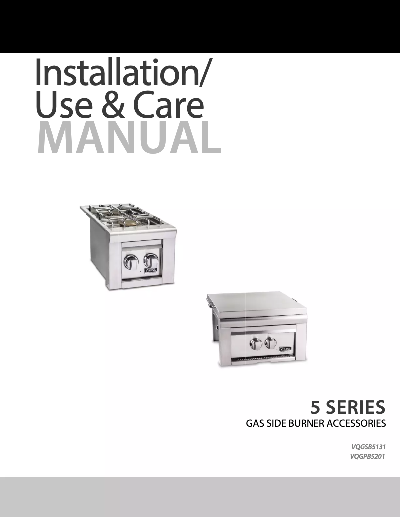 First page image of the manual for VQGPB5201NSS