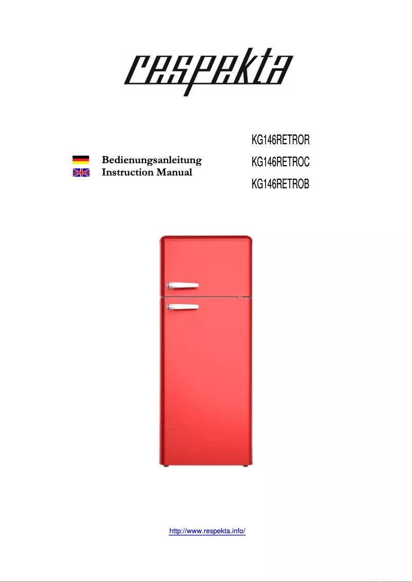 Image de la première page du manuel de l'appareil Milo KG146RETROB