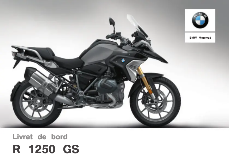 Page 1 de la notice Manuel utilisateur BMW R 1250 GS (2019)
