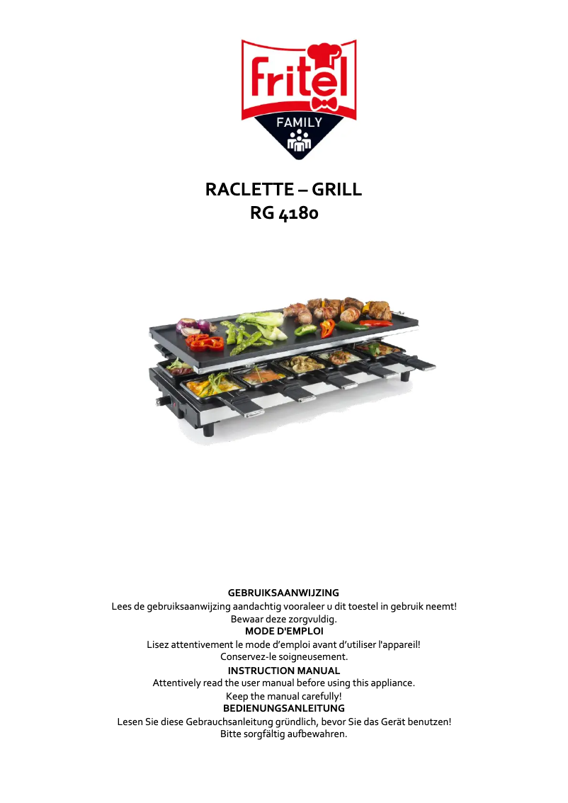 Page 1 de la notice Manuel utilisateur Fritel RG 4180