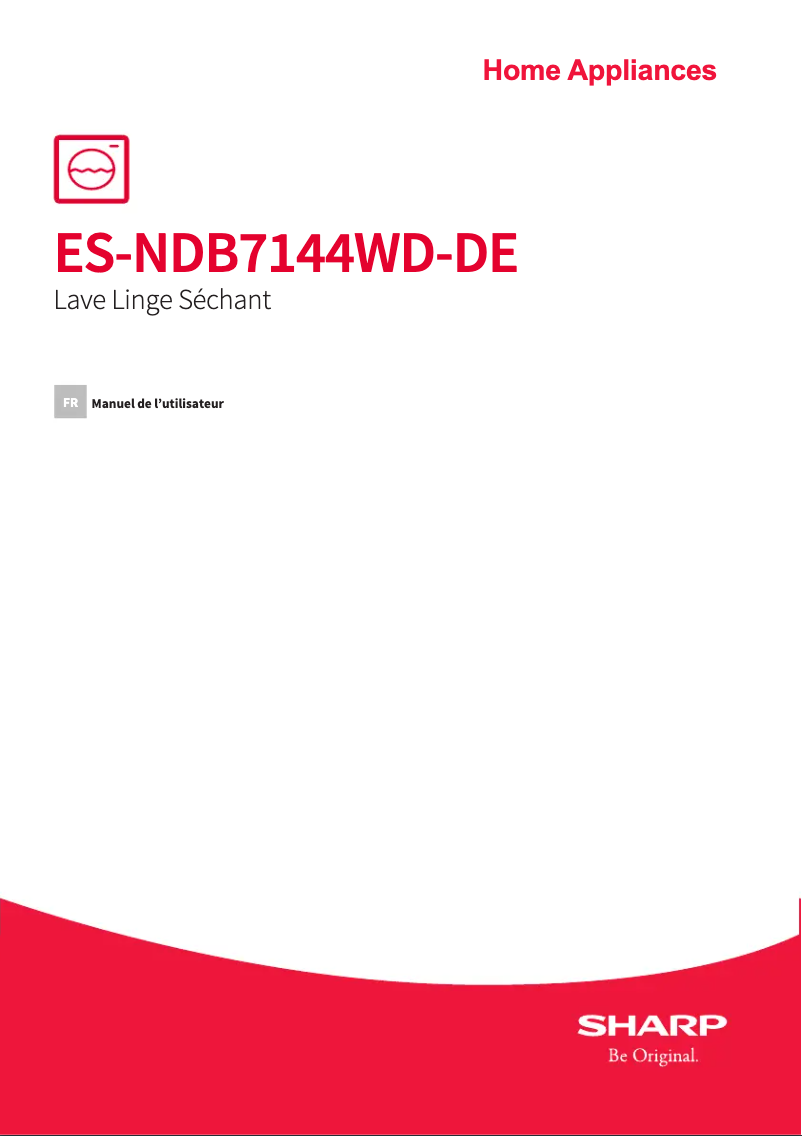 Page 1 de la notice Manuel utilisateur Sharp ES-NDB7144WD-DE