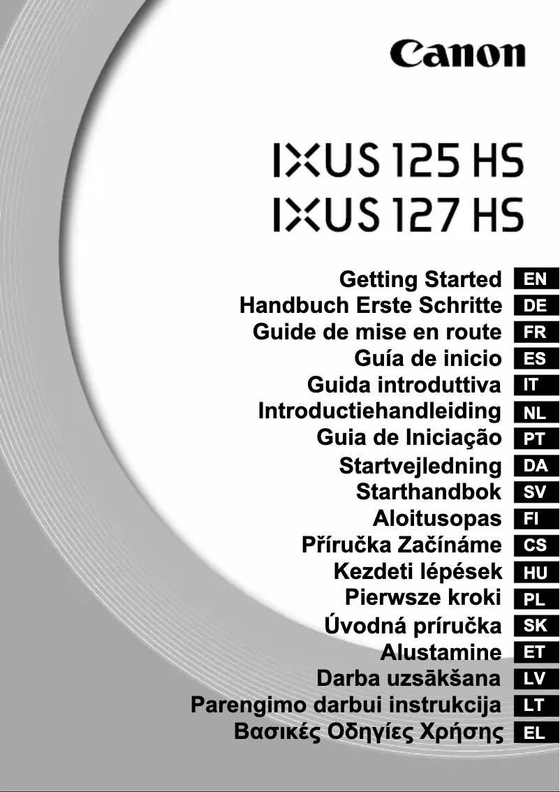 Page 1 de la notice Manuel utilisateur Canon Ixus 127 HS