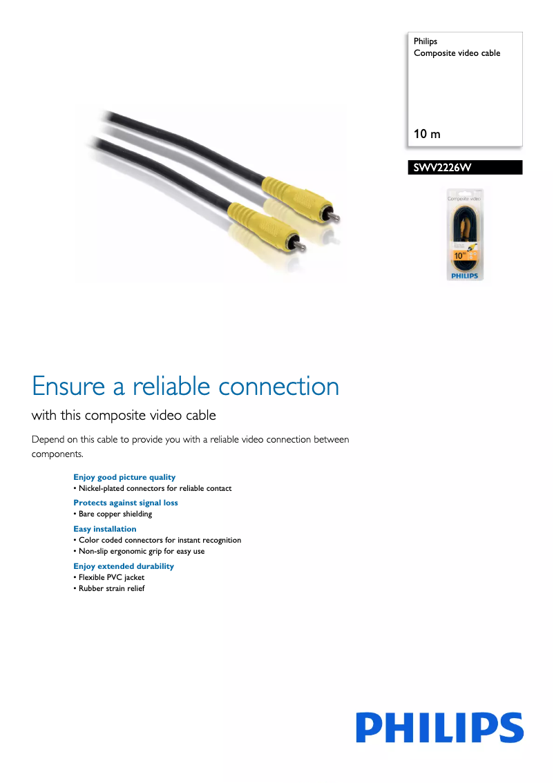 Image de la première page du manuel de l'appareil SWV2226W