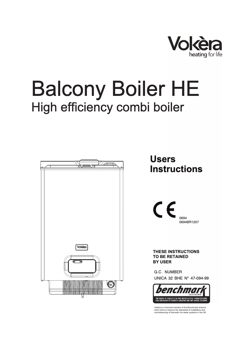 Página 1 del manual Manual de usuario Vokèra Unica 32BHE