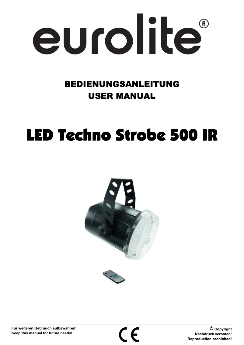 Image de la première page du manuel de l'appareil LED Techno Strobe 500 IR
