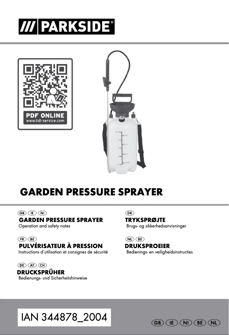 Page 1 de la notice Manuel utilisateur Parkside HG05659