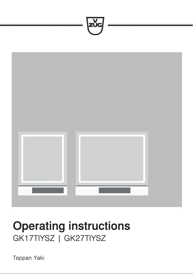 Page 1 de la notice Manuel utilisateur V-Zug GK17TIYSZ