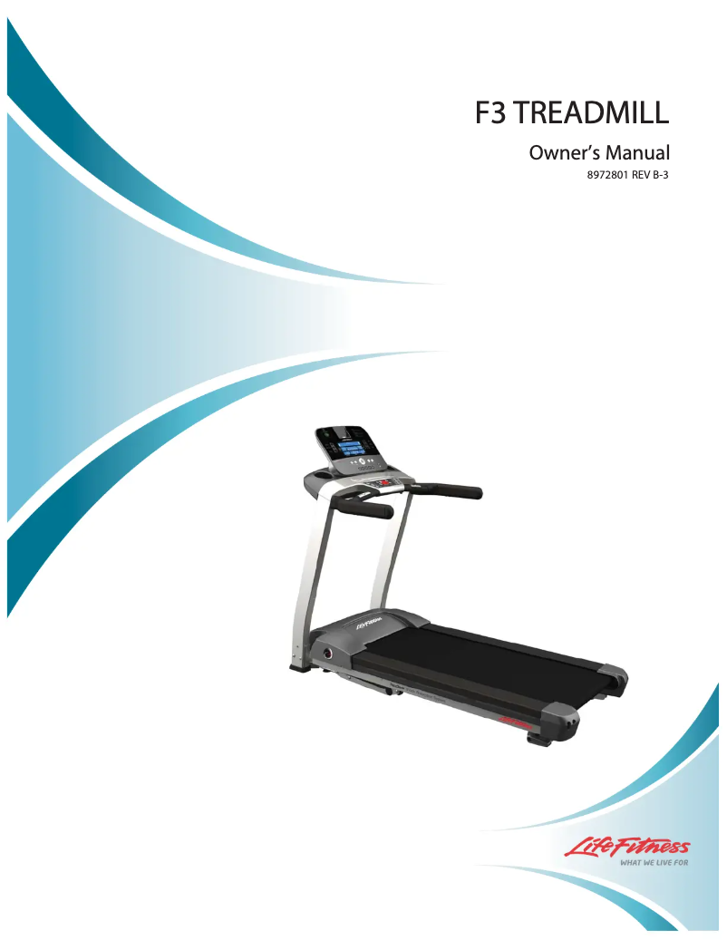 Page 1 de la notice Manuel utilisateur Life Fitness F3 Track Connect