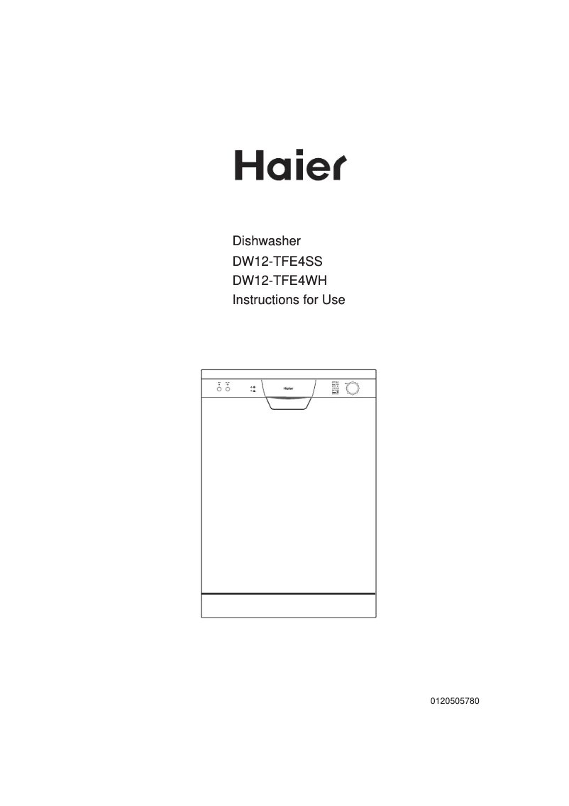 Page 1 de la notice Manuel utilisateur Haier DW12-TFE4SS