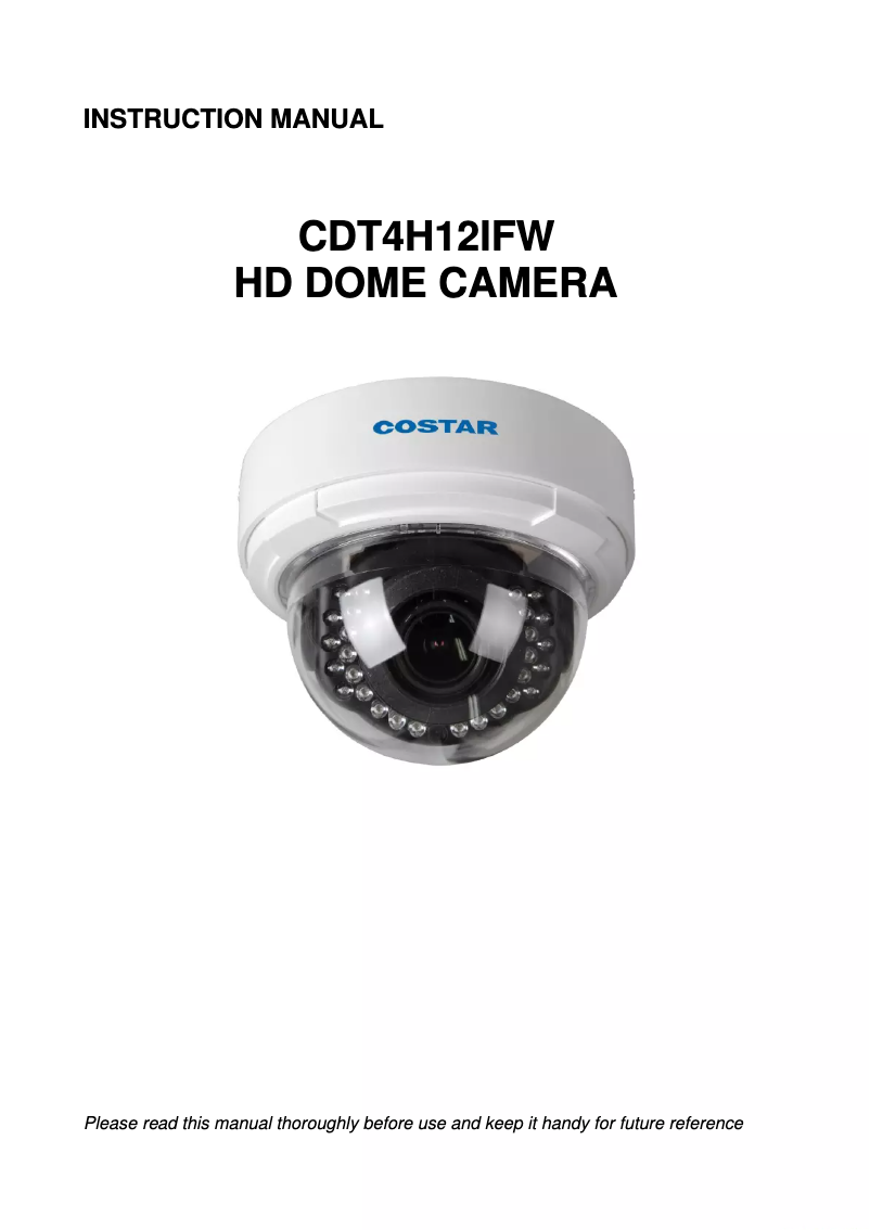 Image de la première page du manuel de l'appareil CDT4H12IFW