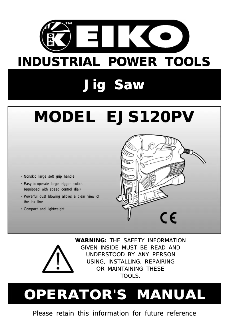 Page n°1 - Manuel utilisateur K-Eiko EJS120PV