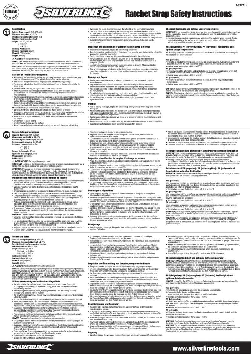 Página 1 del manual Manual de usuario Silverline MS21S