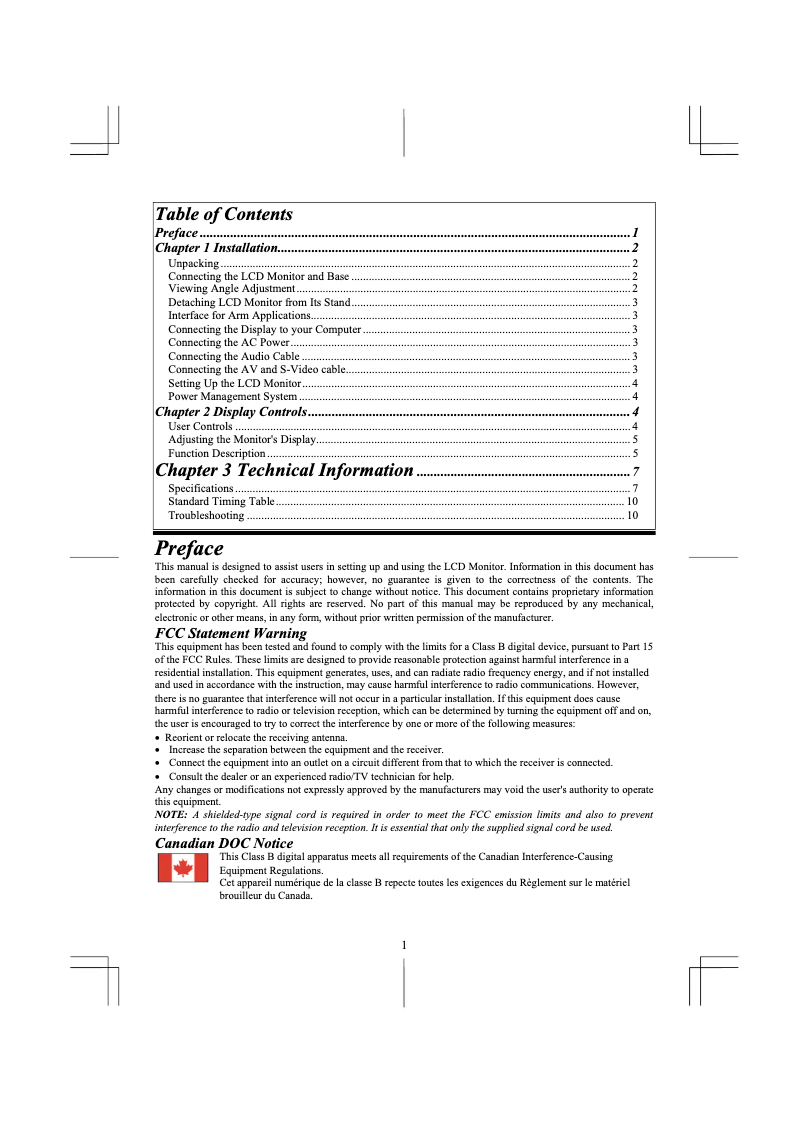 Page 1 de la notice Manuel utilisateur Acer AT1931