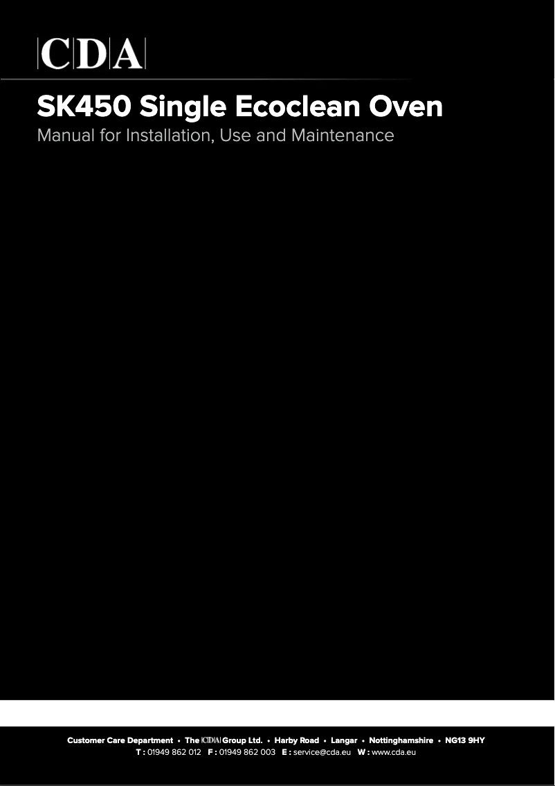 Image de la première page du manuel de l'appareil SK450