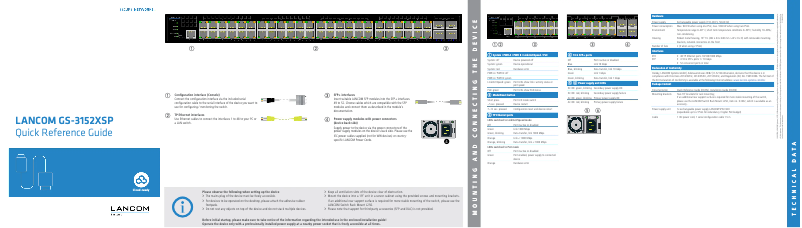 Page 1 de la notice Manuel utilisateur Lancom GS-3152XSP