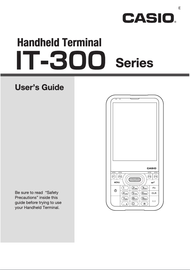 Page 1 de la notice Manuel utilisateur Casio IT-300