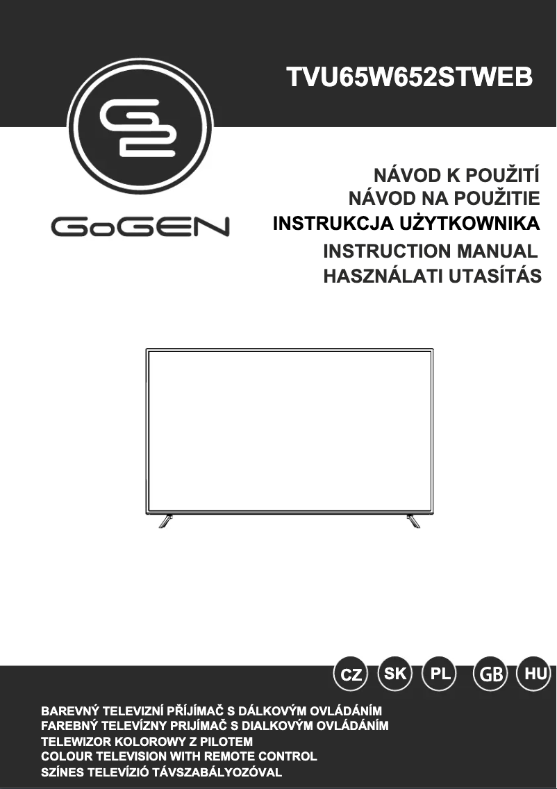 Page 1 de la notice Manuel utilisateur GoGen TVU65W652STWEB