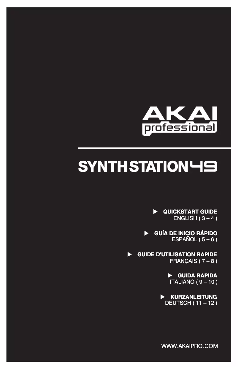 Página 1 del manual Manual de usuario AKAI SynthStation49