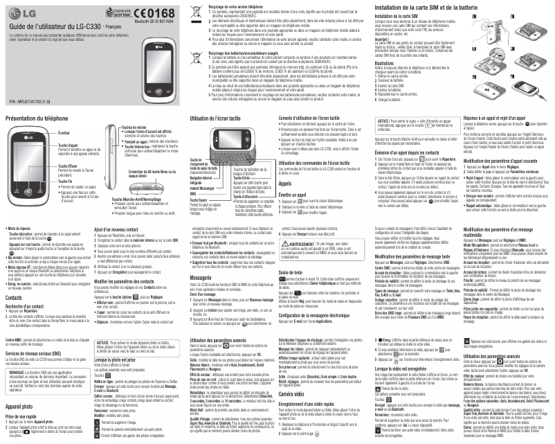 Page n°1 - Manuel utilisateur LG C330