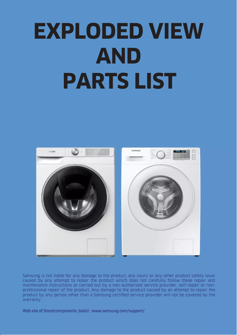 Image de la première page du manuel de l'appareil WW90T4540TE