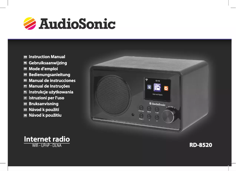 Page 1 de la notice Manuel utilisateur AudioSonic RD-8520