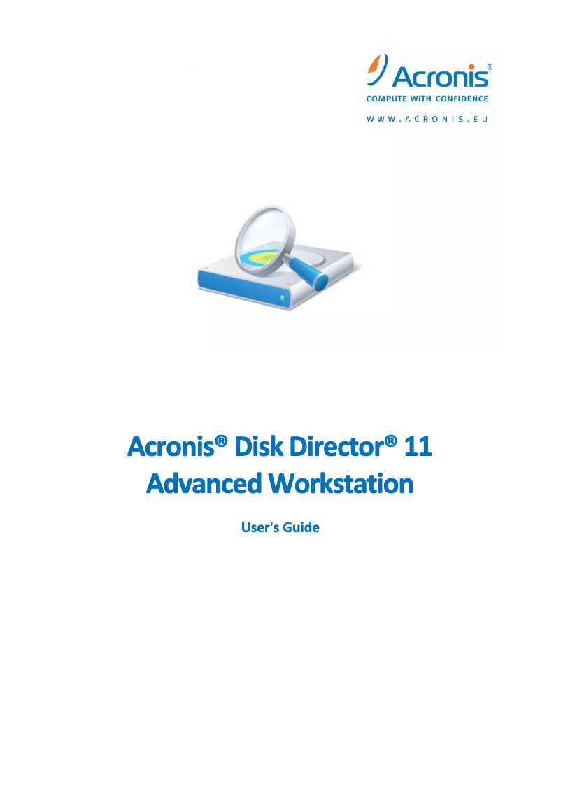 Page 1 de la notice Manuel utilisateur Acronis Disk Director 11 Advanced Work Station