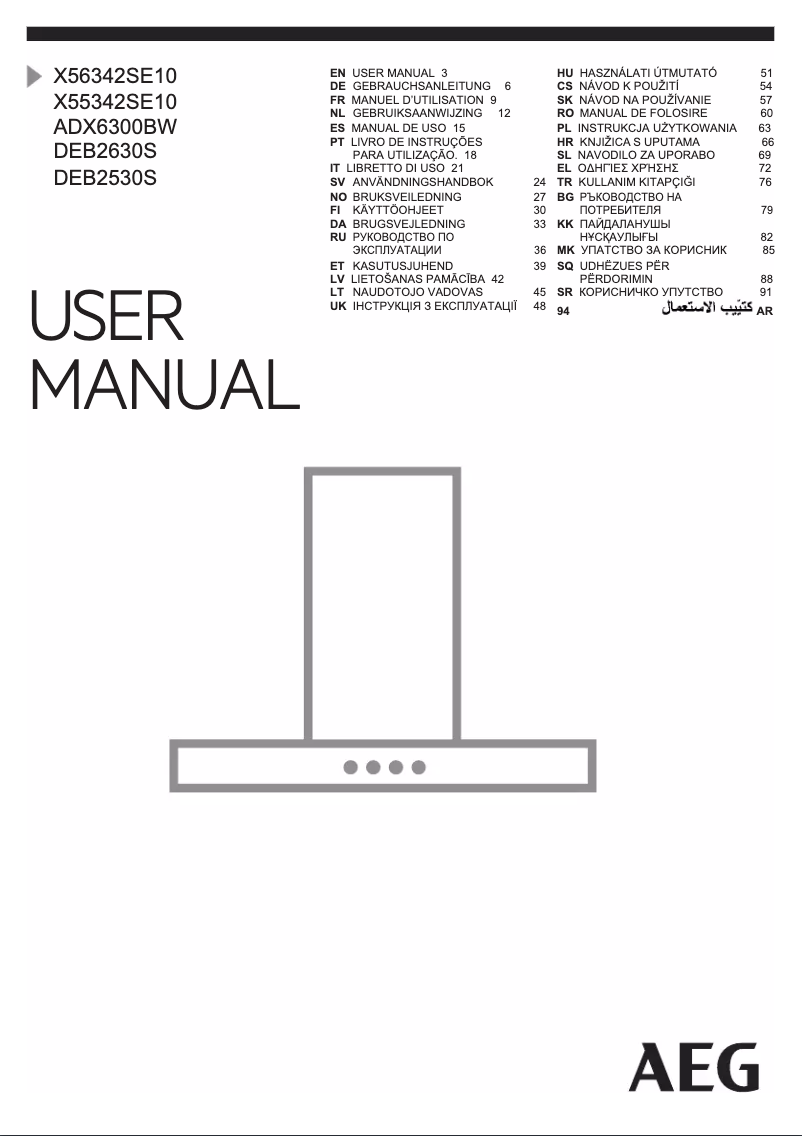 Página 1 del manual Manual de usuario AEG DEB2530S