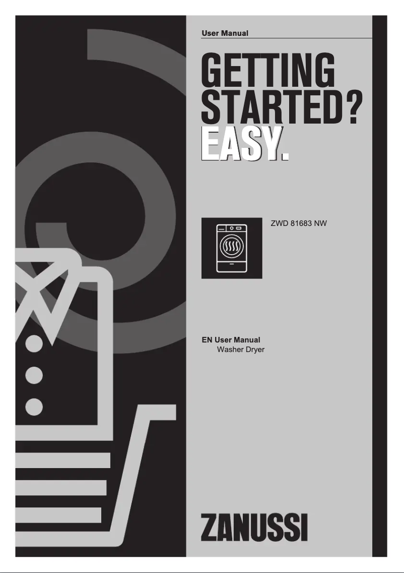 Page n°1 - Manuel utilisateur Zanussi ZWD81683NW