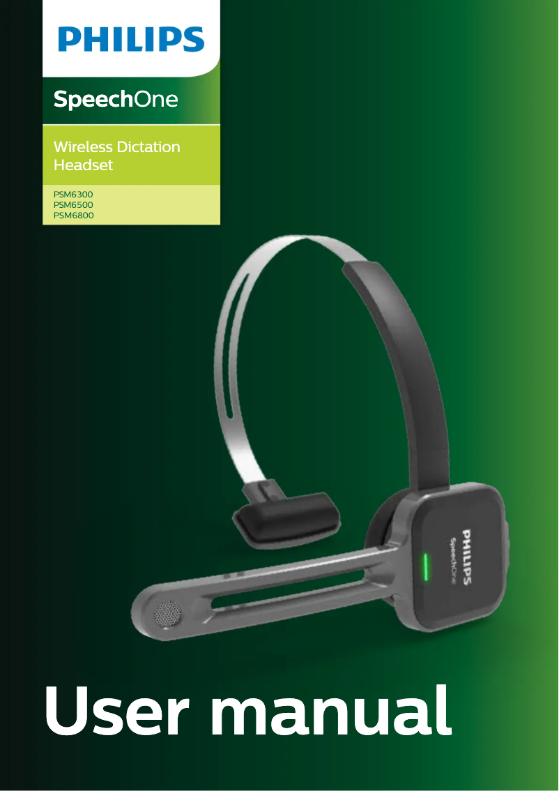 Page n°1 - Manuel utilisateur Philips SpeechOne PSM6300