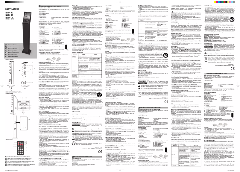 Page 1 de la notice Manuel utilisateur Muse M-1200