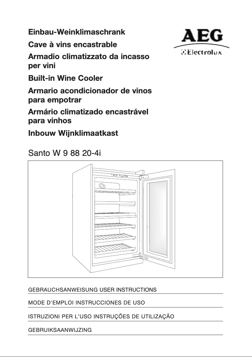 Page n°1 - Manuel utilisateur AEG Santo W 98820 IL