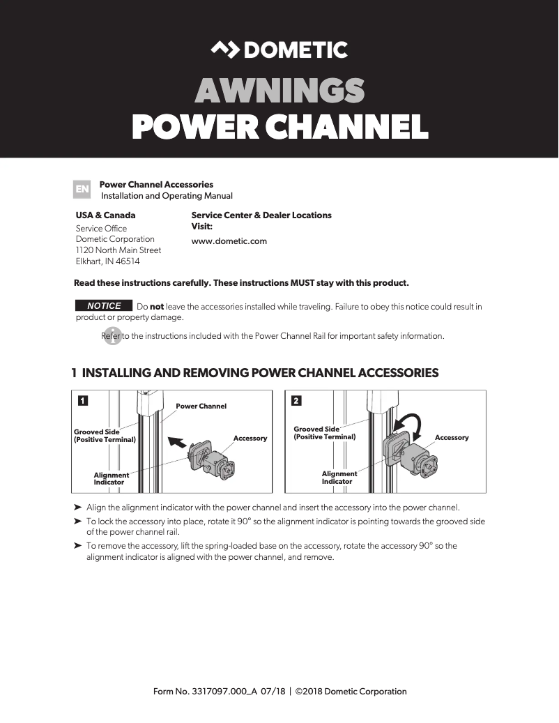 Page 1 de la notice Manuel utilisateur Dometic PowerChannel Dual Speaker