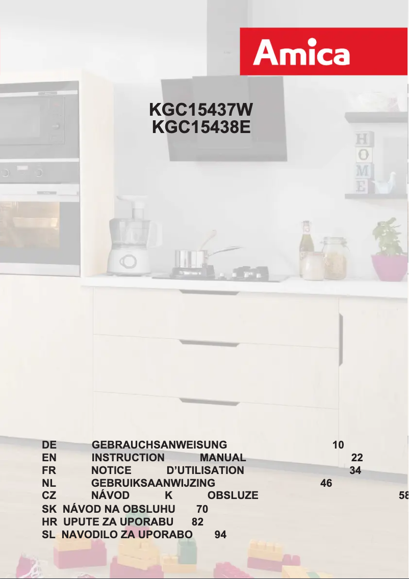 Page n°1 - Manuel utilisateur Amica KGC 15437 W