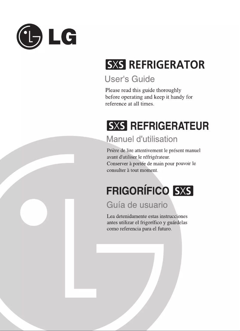 Page 1 de la notice Manuel utilisateur LG GR-A207WPJ