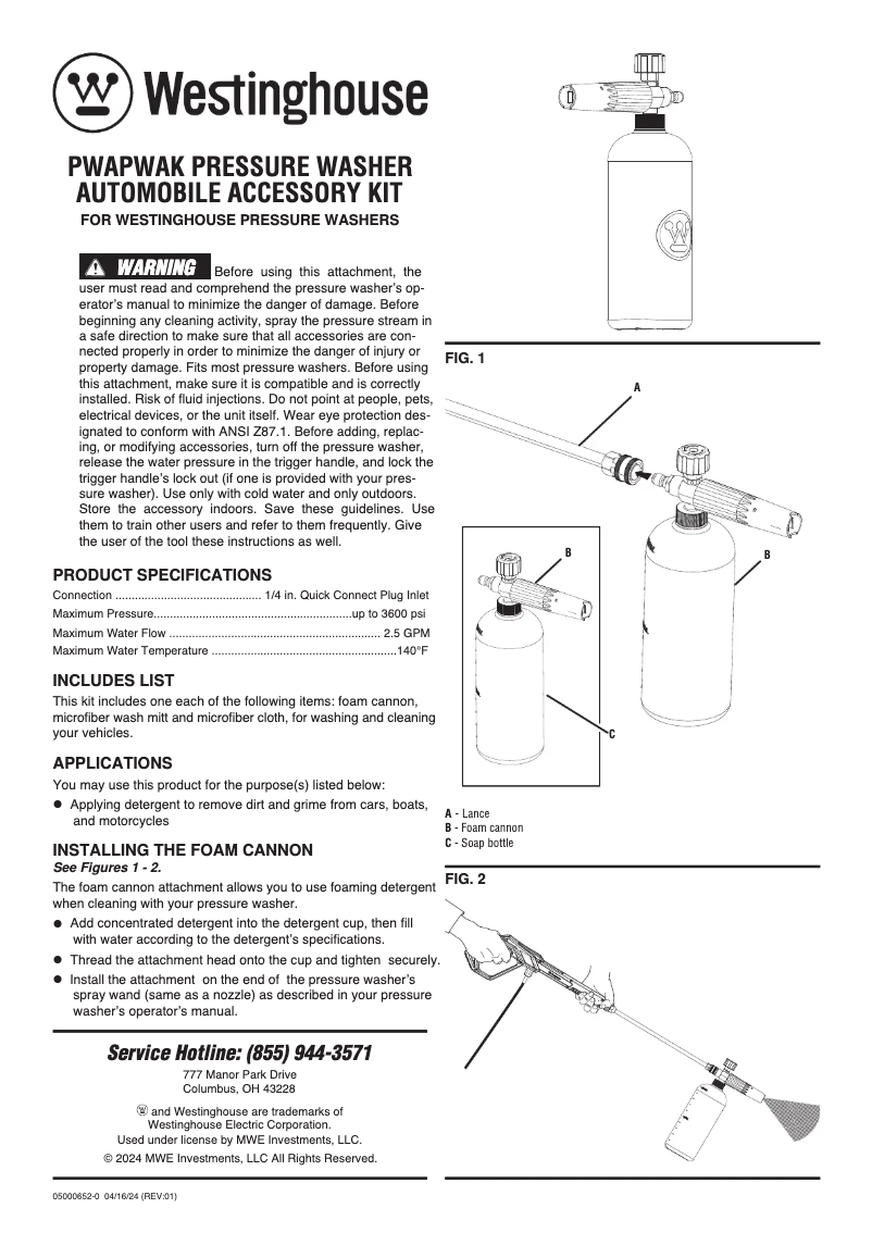 Image de la première page du manuel de l'appareil PWAPWAK