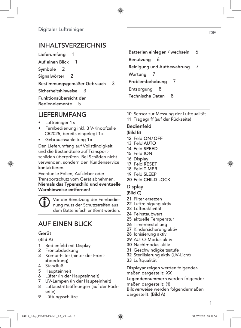 Page 1 de la notice Manuel utilisateur Maxxmee 09814