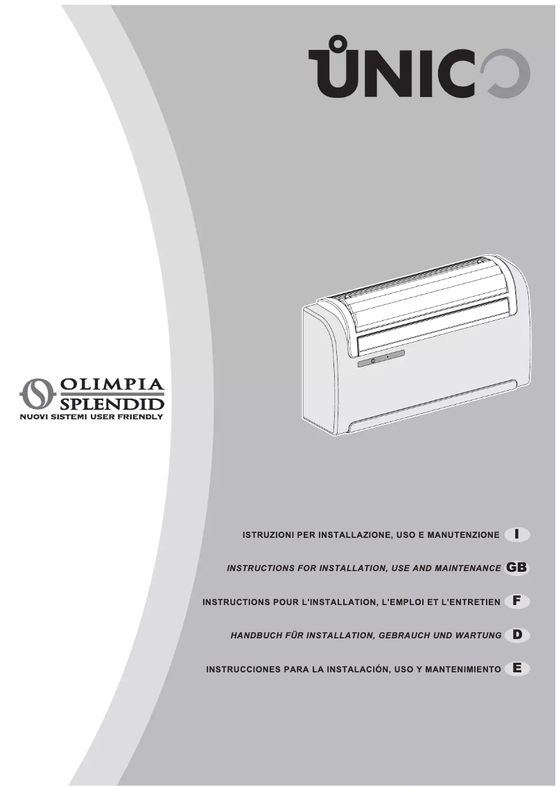 Página 1 del manual Manual de usuario Olimpia Splendid Unico 11.5 SF