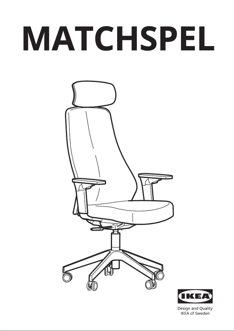 Page 1 de la notice Manuel utilisateur Ikea MATCHSPEL 805.076.08