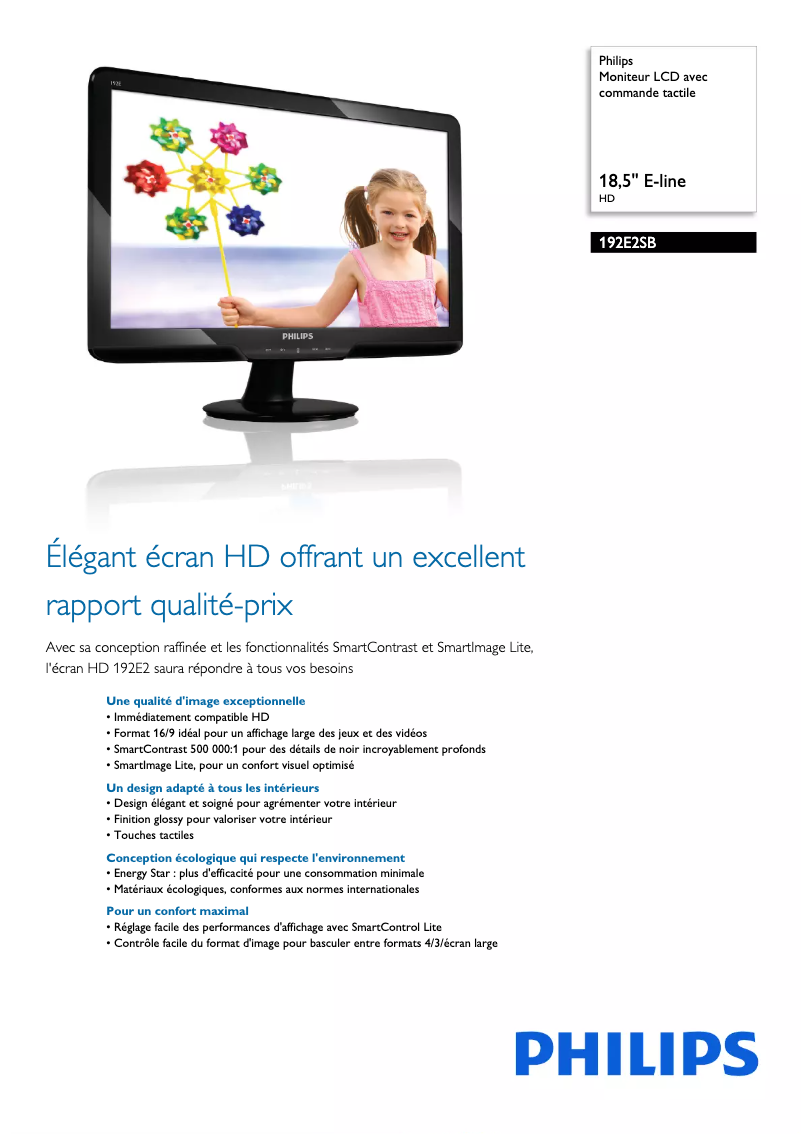 Image de la première page du manuel de l'appareil 192E2SB