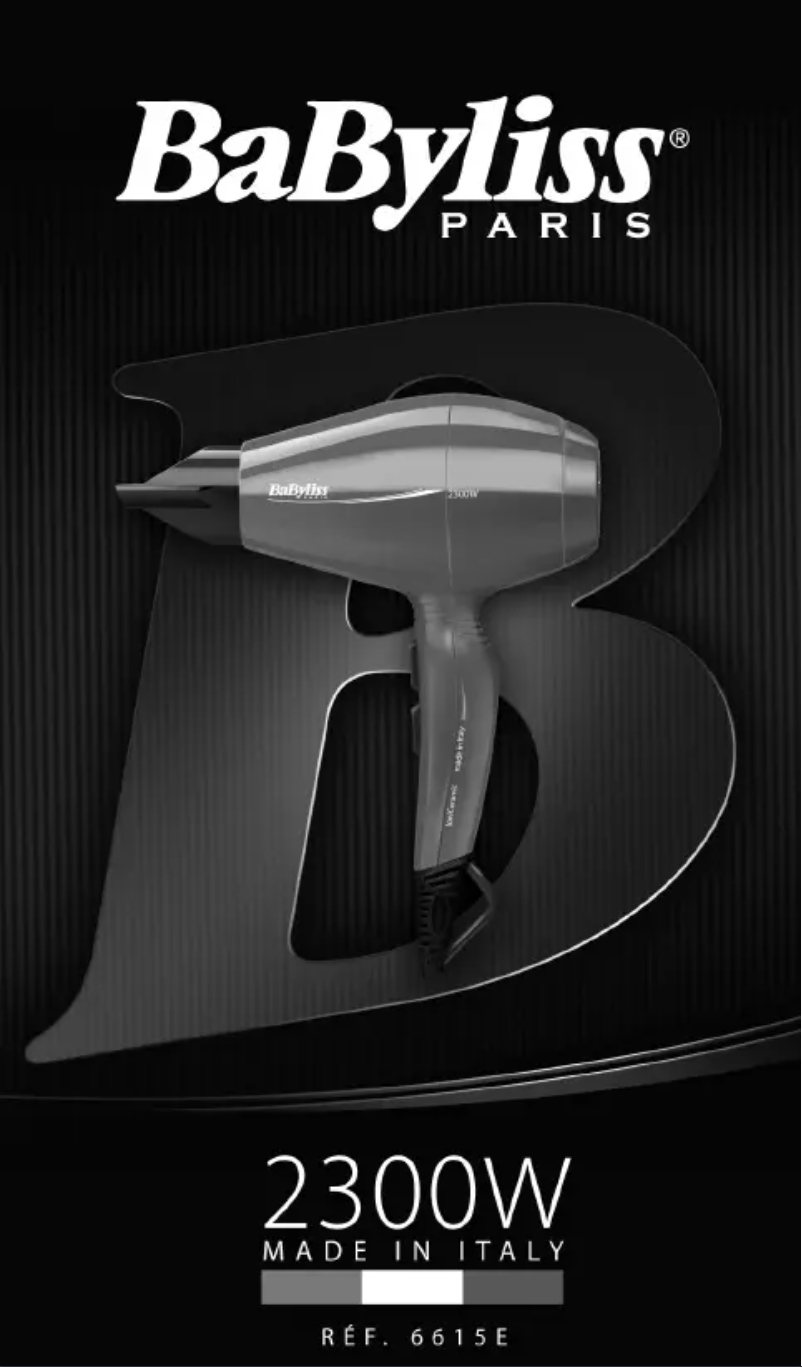 Page 1 de la notice Manuel utilisateur BaByliss 6615E