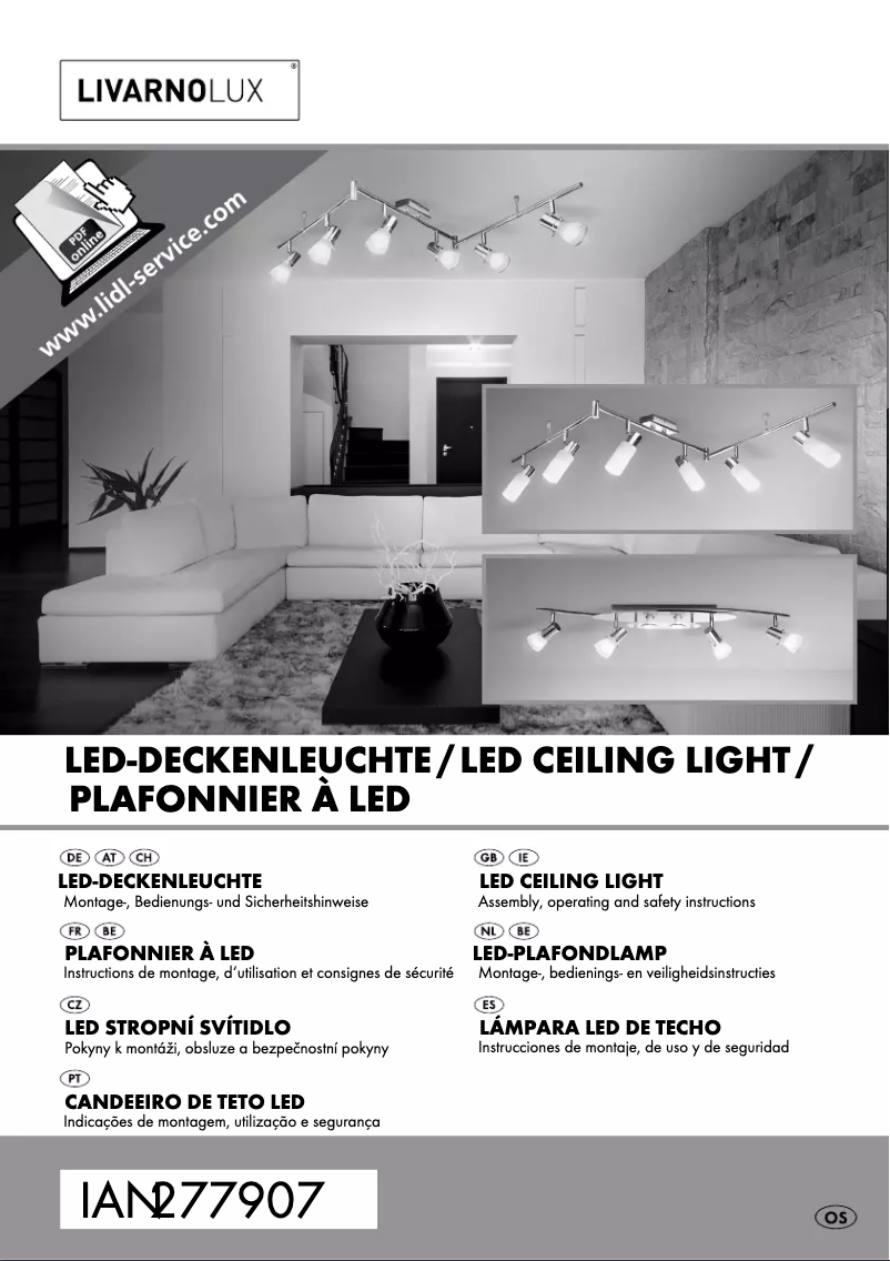 Page 1 de la notice Manuel utilisateur Livarno Lux IAN 277907