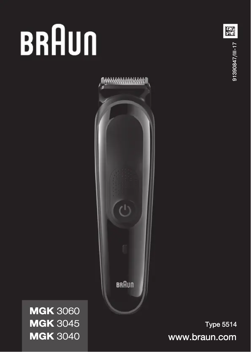 Image de la première page du manuel de l'appareil MGK3060