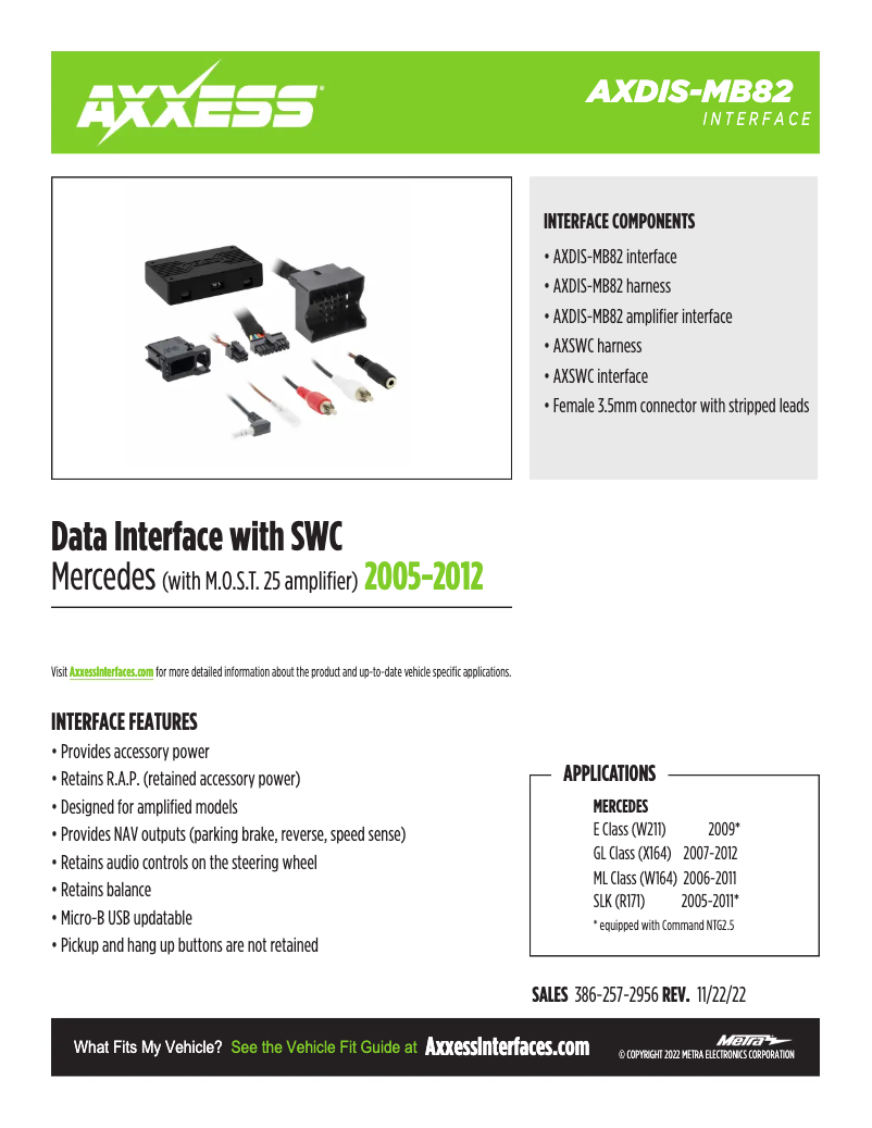 Página 1 del manual Ficha técnica AXESS AXDIS-MB82