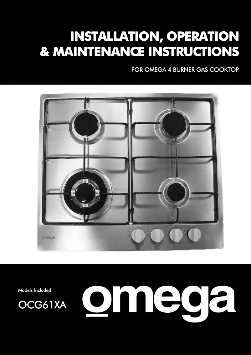 Page n°1 - Instructions / montage Omega OCG61XA