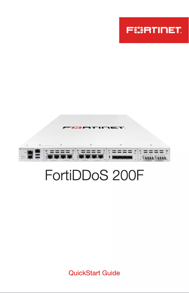 Página 1 del manual Manual de usuario Fortinet FortiDDoS 200F
