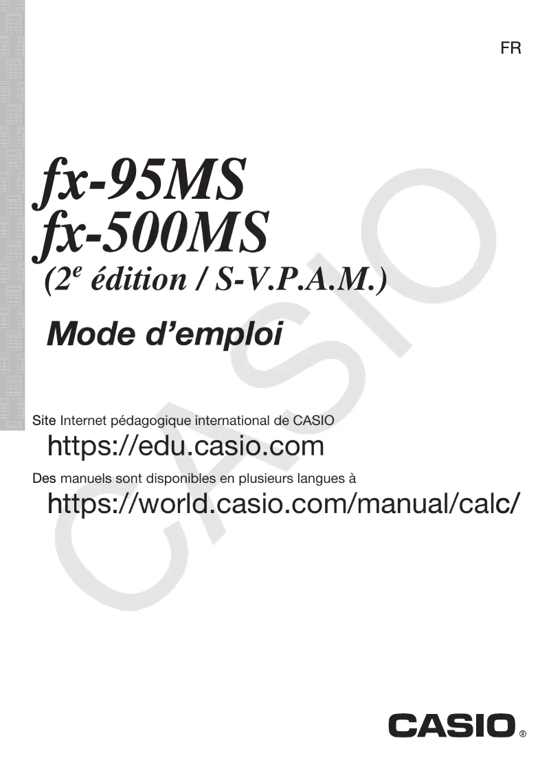 Imagen de la primera página del manual del dispositivo FX-95MS