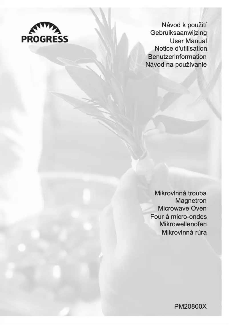 Página 1 del manual Manual de usuario Progress PM20800X