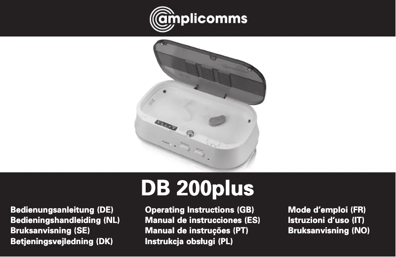 Page n°1 - Manuel utilisateur Amplicomms DB 200plus